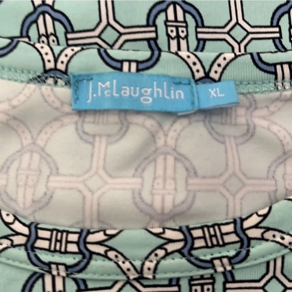 J. McLaughlin 3/4 Sleeve Top – Nautical Print, Size XL. Blue and White. - Picture 5 of 12